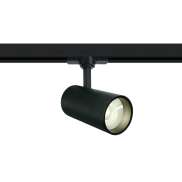 ONE Light COB Cylinder - projecteur sur rail avec COB LED - système de rail triphasé - Ø 7,5 x 18 cm - 20W LED inclus - noir - couleur de lumière blanc chaud