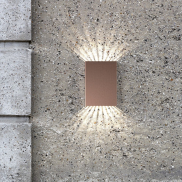 Nordlux Fold - applique murale extérieure - 15 x 4,5 x 21 cm - 2 x 5W LED inc. - IP54 - cuivre