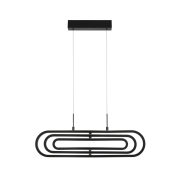 Nova Luce Arte - lampe suspendue - 64 x 44 x 120 cm - 50W LED dimmable inclus - noir mat