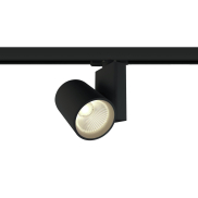 ONE Light COB Track Spot - spot sur rail avec COB LED - système de rail triphasé - Ø 9 x 14 cm - 30W LED inclus - noir - couleur de lumière blanc chaud