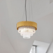 Nova Luce Magnolia - suspension - Ø 50 x 120 cm - or