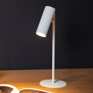 Lucide Clubs - lampe à poser - Ø 15 x 42 cm - blanc