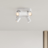 Nova Luce Amecy - spot en saillie 4L - 22 x 12,5 x 22 cm - blanc sablé
