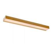 Lucide Alexa - applique murale oblongue - 8W LED inclus - 60 x 8 x 3,6 cm - IP44 - or mat
