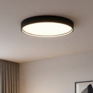Nova Luce Olaf - plafonnier - Ø 45 x 5 cm - 30W LED dimmable inclus - noir sable