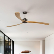 Faro Kauai XXL - ventilateur de plafond - Ø 233 cm - marron et pin
