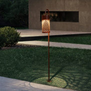 Nova Luce Motley - lampe de jardin - Ø 10 x 100 x 18,5 cm - 9W LED inclus - IP65 - corten