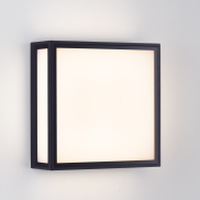 Nova Luce Astral - applique murale et plafonnier extérieur - 22 x 22 x 8,7 cm - 16W LED inclus - IP65 - anthracite foncé