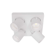 Artdelight Laguna - spot en saillie 4L - 22 x 22 x 9,5 cm - 4 x 6W LED dimmable inclus - blanc