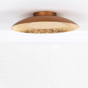 Lucide Foskal - plafonnier - Ø 34,5 x 7,3 cm - 12W LED inclus - laiton