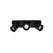Artdelight Laguna - spot en saillie 3L - 32 x 8,2 x 9,5 cm - 3 x 6W LED dimmable inclus - noir