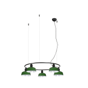 Faro Tatawin S - suspension - Ø 90 x 100 x 210 cm - noir satiné et vert brillant
