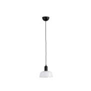 Faro Tatawin - lampe suspendue - Ø 18,4 x 108,1 cm - noir/verre laiteux