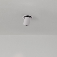 Nova Luce Naruto - spot à encastrer - Ø 115 mm taille d'encastrement - 20W LED inclus - blanc avec noir - couleur de lumière blanc chaud