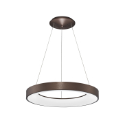 Nova Luce Rando Thin - lampe suspendue - Ø 60 x 120 cm - 50W LED dimmable inclus - café brossé