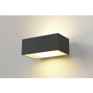 Artdelight Eindhoven100 - applique murale - 13 x 8,2 x 5 cm - 2 x 5W LED dimmable inclus - IP54 - noir