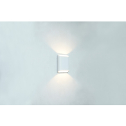 Artdelight Diaz Small - applique murale - 4 x 10 x 15 cm - 2 x 3W LED inclus - IP54 - blanc