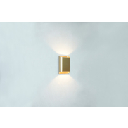 Artdelight Diaz Small - applique murale - 4 x 10 x 15 cm - 2 x 3W LED inclus - IP54 - or chaud
