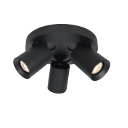 Artdelight Megano Round - spot en saillie - Ø 22 x 11,3 cm - noir