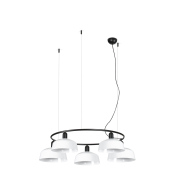 Faro Tatawin M - suspension - Ø 96,6 x 100 x 210 cm - noir satiné et blanc brillant