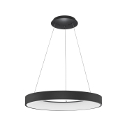 Nova Luce Rando Thin - lampe suspendue - Ø 60 x 120 cm - 50W dimmable LED inclus - sand black - warm white light colour