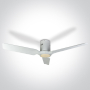 ONE Light White Body - ventilateur de plafond avec lumière et télécommande - Ø 132 x 27 cm - blanc