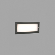 Faro Stripe - applique encastrée - 23,3 x 7,7 x 10 cm - 5W LED inclus - IP54 - gris foncé