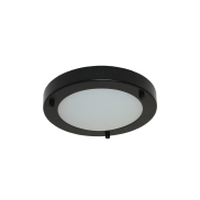 Artdelight Yuca - plafonnier de salle de bains - Ø 18 x 5 cm - 10W LED inclus - IP44 - noir