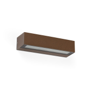 Faro Lako - applique murale - 22 x 7 x 4,8 cm - 8W LED inclus - IP65 - brun