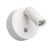 ETH Wispo - applique murale - rechargeable via câble USB - Ø 9,5 x 3 cm - LED dimmable 3W inclus - blanc