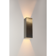 Artdelight Vegas - applique murale - 8 x 8 x 25 cm - 2 x 4W LED dimmable inclus - IP65 - aluminium