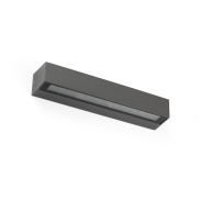 Faro Doro - applique murale - 38 x 7,5 x 5,8 cm - 20W LED inclus - IP65 - gris foncé