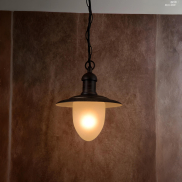 Lucide Aruba - lampe suspendue - Ø 25 x78 cm - IP44 - brun rouille