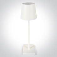 ONE Light Portable Trendy Light - lampe de table rechargeable - Ø 11 x 38 cm - 3,5W LED dimmable inclus - RGB - IP54 - blanc