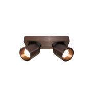 Artdelight Laguna - spot en saillie 2L - 22 x 8,5 x 9,5 cm - 2 x 6W LED dimmable inclus - bronze brossé