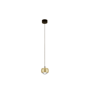 Nova Luce Conga - lampe suspendue - Ø 9,6 x 140 cm - 13W LED inclus - or