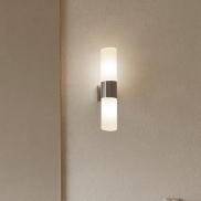 Nordlux Tangens - applique murale - 31 x 6 cm - IP44 - acier brossé et blanc opale