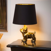 Lucide Extravaganza Sir Winston - lampe à poser - Ø 21 x 31,5 cm - noir et or