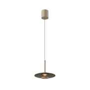 Artdelight Madison – suspension – Ø 22 x 200 cm – 11W LED dimmable inclus – IP20 – champagne et café
