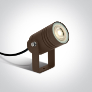 ONE Light GU10 Garden - spot au sol sur pointe - Ø 13,2 x 11,2 cm - IP65 - marron