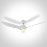 ONE Light White Body - ventilateur de plafond avec lumière et télécommande - Ø 132 x 35 cm - 22W LED inclus - blanc