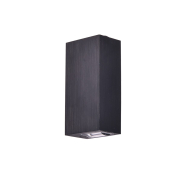 VK Lighting Spathi - applique murale - 4 x 7 x 12 cm - 6W LED inclus - IP54 - noir