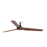 Faro Heywood L - ventilateur de plafond avec rosace encastrée - Ø 132 cm - noir mat et noyer foncé