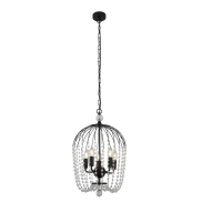Searchlight Shower - lampe suspendue - Ø 36 x 150 cm - noir et transparent