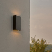 Nordlux Fold 15 - applique murale extérieure - 15 x 21 x 4,5 cm - 2 x 5W LED inclus - IP54 - noir