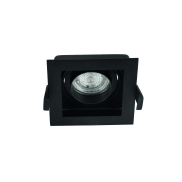 Nova Luce Cedi - spot encastré - 100 x 100 mm, 95 x 95 mm format encastré - noir sable