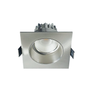 Artdelight Venice 2708 - spot encastrable - 80 x 80 mm, Ø 68 mm encastrable - 8W LED dimmable inclus - IP44 - acier mat