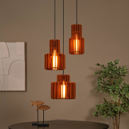 Lucide Rollo - lampe suspendue - Ø 50 x 150 cm - terre cuite