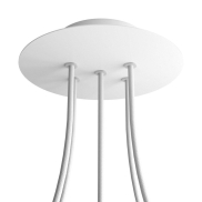 Creative Cables - Rose-One Rosace de plafond ronde pour 5 points lumineux - Ø 20 x 3,5 cm - blanc