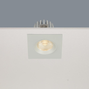 Artdelight Venice 2508 - spot encastré - 80 x 80 mm, Ø 68 mm encastré - 8W LED dimmable inclus - IP44 - blanc
